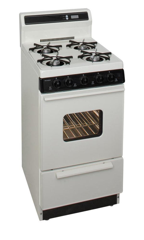 20 in. Freestanding Gas Range in Biscuit