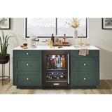 24" Beverage Center with Glass Door and Wood-Front Racks