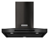 30" Wall-Mount, 3-Speed Canopy Hood Black Stainless Steel with PrintShield™ Finish