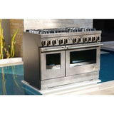 Smoke & Brass By JennAir® 48" Dual-Fuel Professional-Style Range