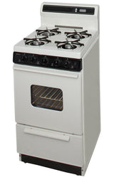 20 in. Freestanding Gas Range in Biscuit