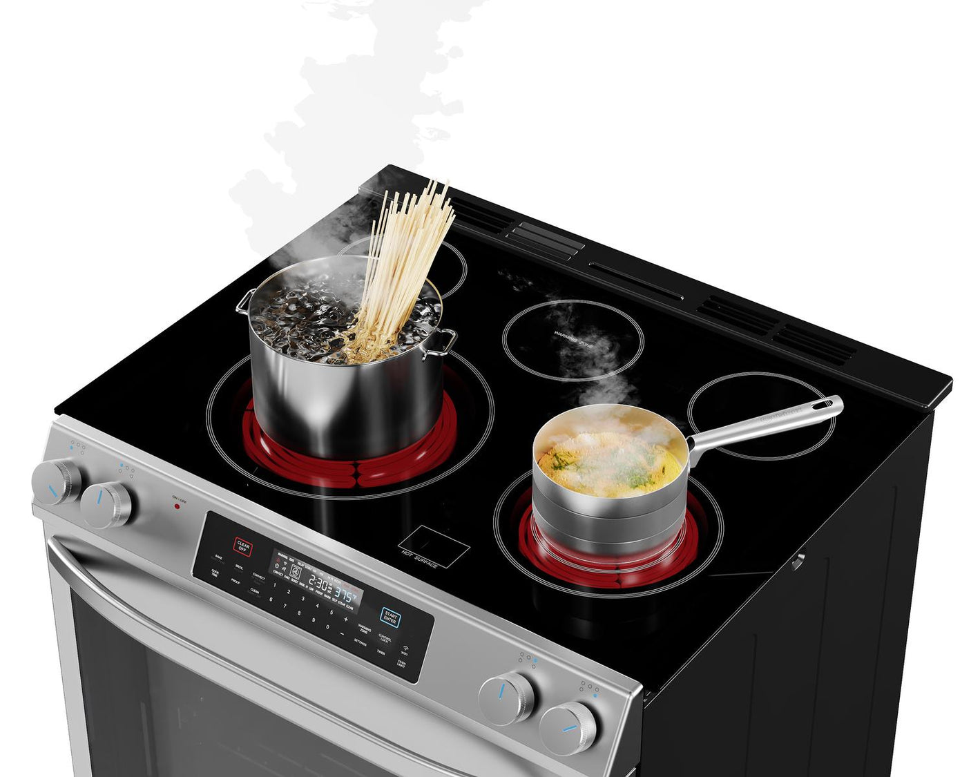 Midea 6.3 cu. ft. 5-Element Smart Slide-In Electric Range with Air Fry Convection
