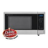1.1 cu. ft. 1000W Sharp Stainless Steel Carousel Countertop Microwave Oven