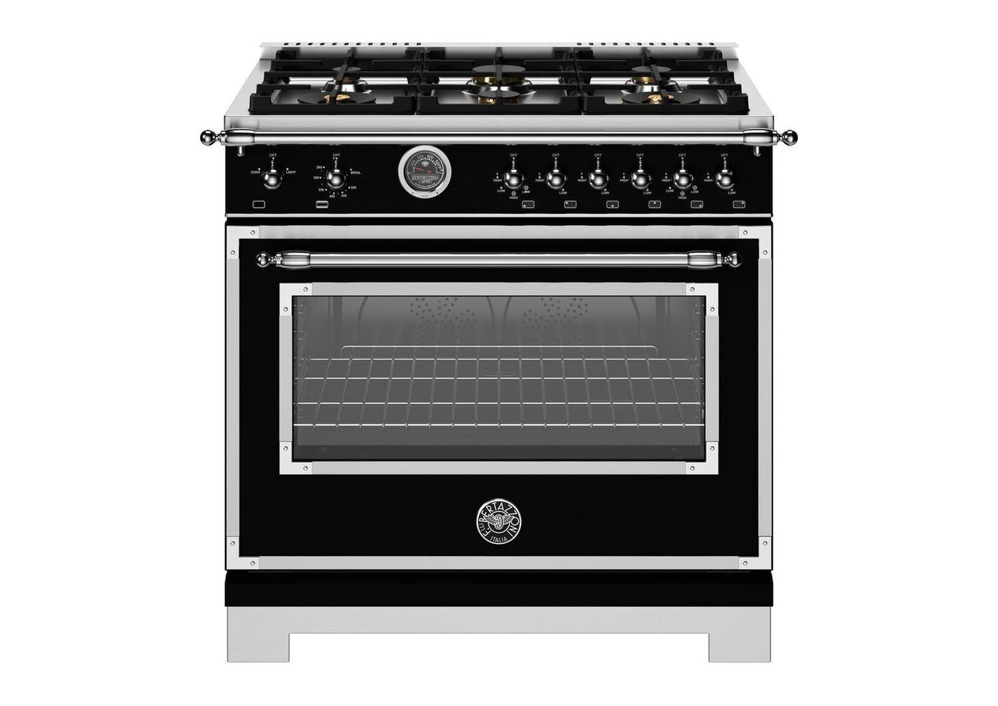 Heritage 36" Range All Gas Nero Black