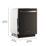 Whirlpool® 24-Inch Dishwasher with Total Coverage Wash Action and Auto Open Air Dry in Fingerprint Resistant Black Stainless