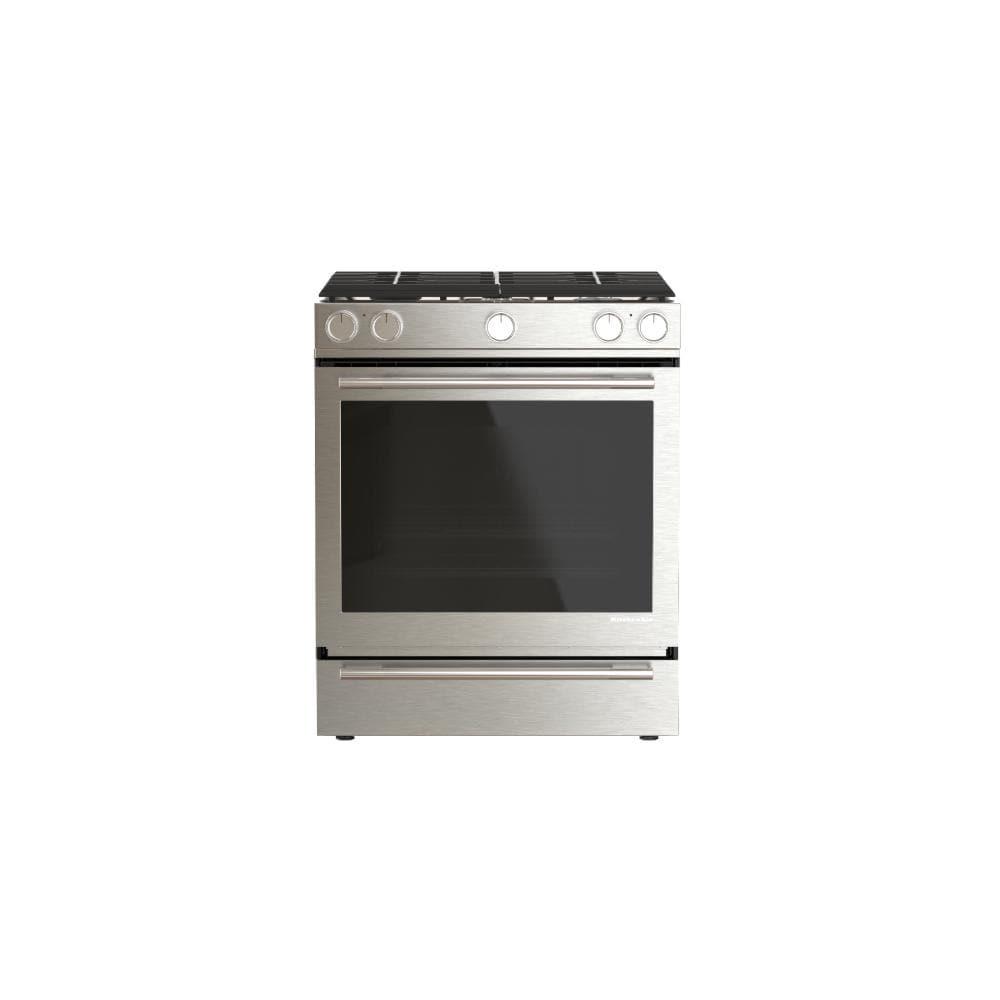 30-Inch 5 Burner Gas Convection Slide-In Range with Baking Drawer