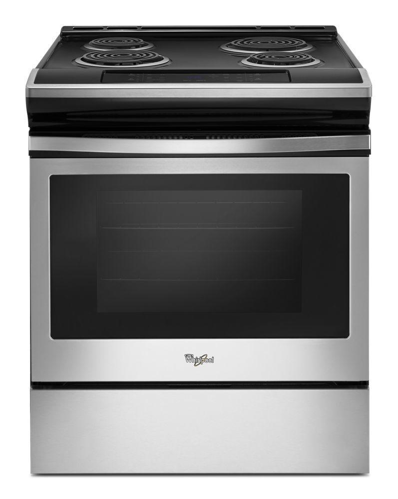 WHIRLPOOL WEC310SAGS 4.8 cu. ft. Guided Electric Front Control Coil Range Park Ave Appliance