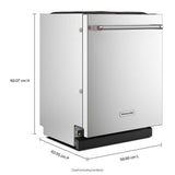 39 dBA PrintShield™ Finish Flush-to-Cabinet Dishwasher with FreeFlex™ Fit Third Level Rack