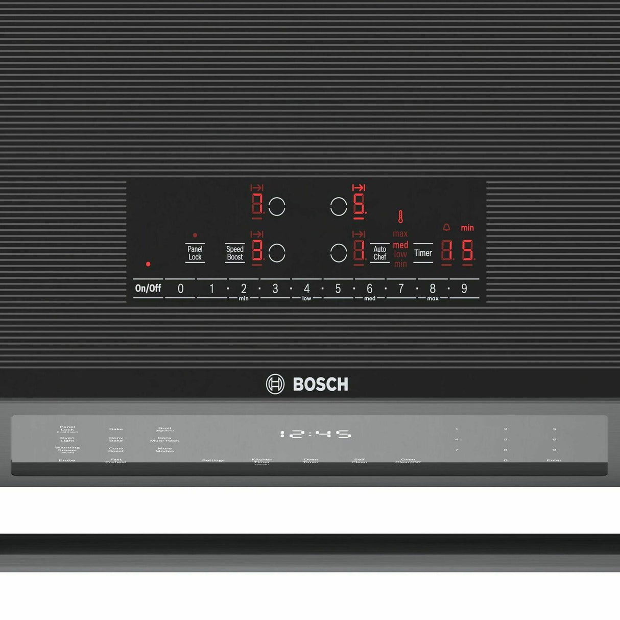 800 Series Induction Slide-in Range 30'' Black Stainless Steel HII8046U