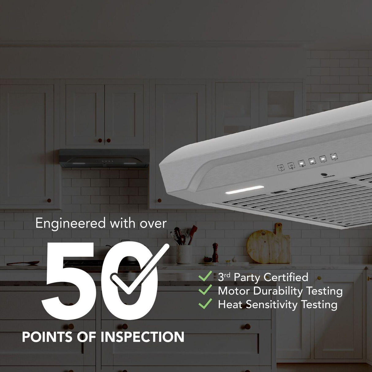 Alta 30-Inch 490 MAX Blower CFM 1.1 Sones Stainless Steel Range Hood