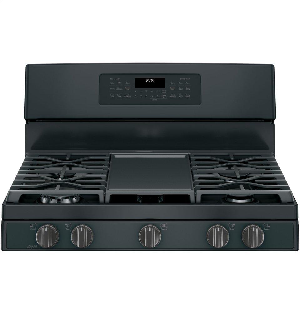 GE® 30" Free-Standing Gas Double Oven Convection Range