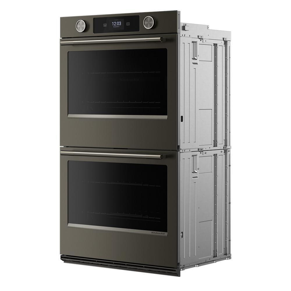 30-inch Smart Electric Double Wall Oven with Intelligent Cooking Camera - Black Ore