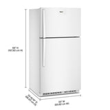 Whirlpool® 32.8-inch Wide Top Freezer Refrigerator with Total Coverage Cooling- 21.3 Cu. Ft.