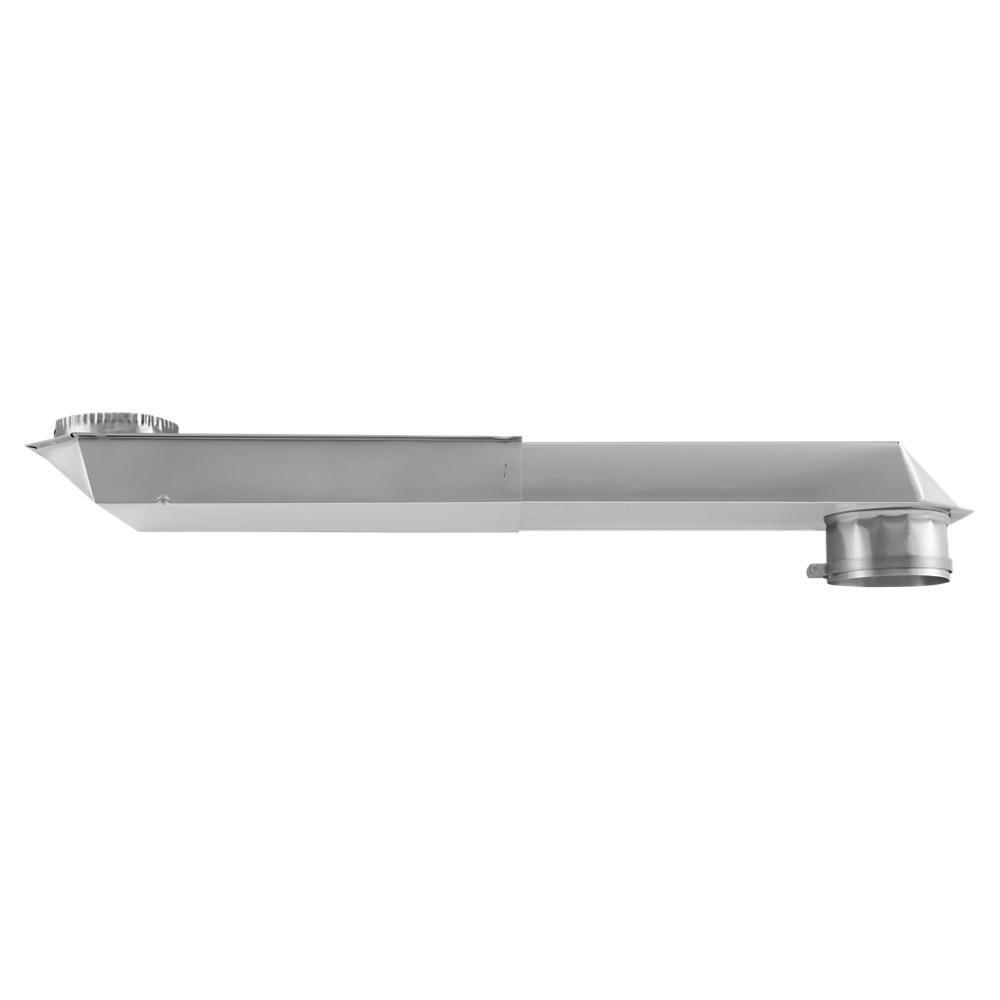 0"-18" Dryer Telescoping Vent Periscope for 2.5" clearance, with 1 male snap-lock fitting, draw-band collar & 2 clamps.