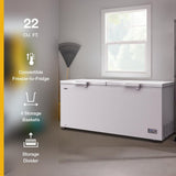 Whirlpool® 22 cu. ft. Convertible Freezer-to-Fridge Chest Freezer with 4 Storage Baskets