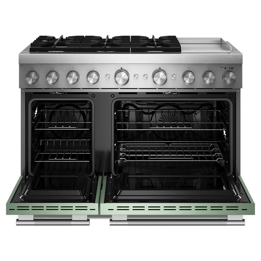 48-Inch 6 Burner Commercial-Style Dual Fuel Range with Griddle