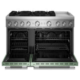 48-Inch 6 Burner Commercial-Style Dual Fuel Range with Griddle
