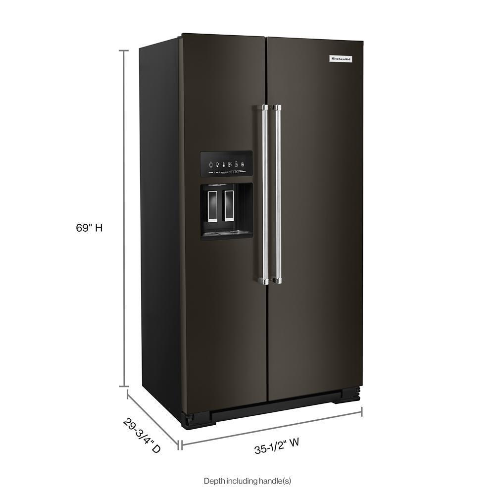 19.9 cu ft. Counter-Depth Side-by-Side Refrigerator with Exterior Ice and Water and PrintShield™ finish