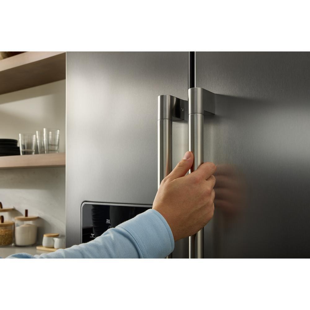 36-inch Wide Counter-Depth Side-by-Side Refrigerator with Arctic Blue Interior - 20.8 Cu. Ft.