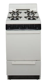 20 in. Freestanding Gas Range in Biscuit