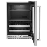 24" Beverage Center with Glass Door and Metal-Front Racks