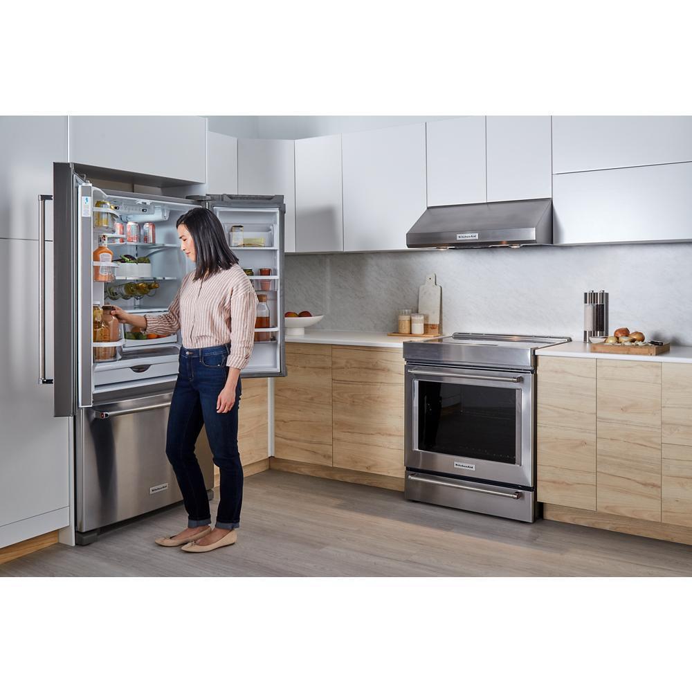 20 cu. ft. 36-Inch Width Counter-Depth French Door Refrigerator with Interior Dispense