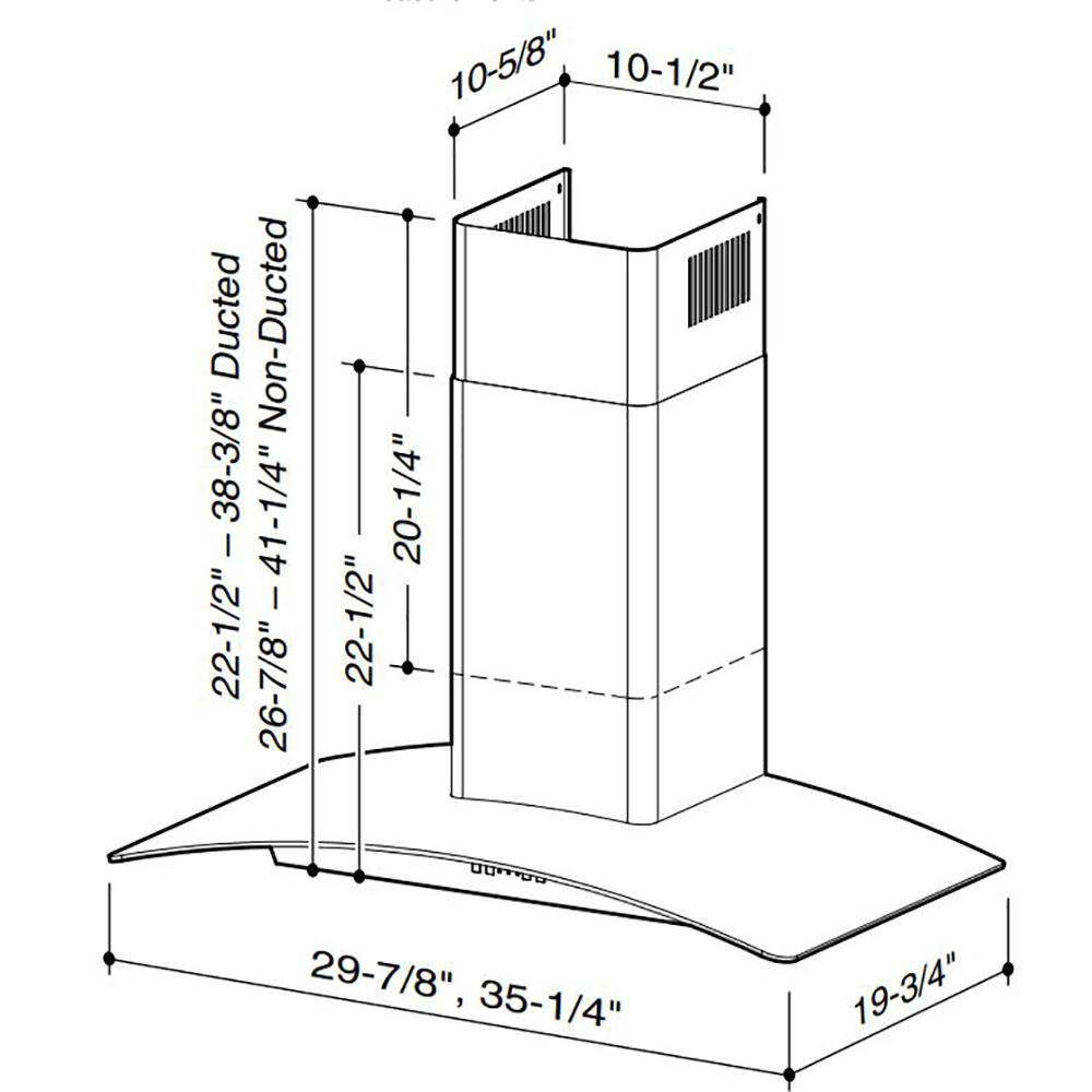**DISCONTINUED** Broan® Elite 30-Inch Wall-Mount Range Hood, 650 Max Blower CFM, Stainless Steel