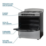Element Electronics 4.0 cu. ft. 30", 6-Burner Gas Range (EEGR3A6MCCS)