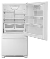 33-Inch Wide Bottom Mount Refrigerator - 22 Cu. Ft. White