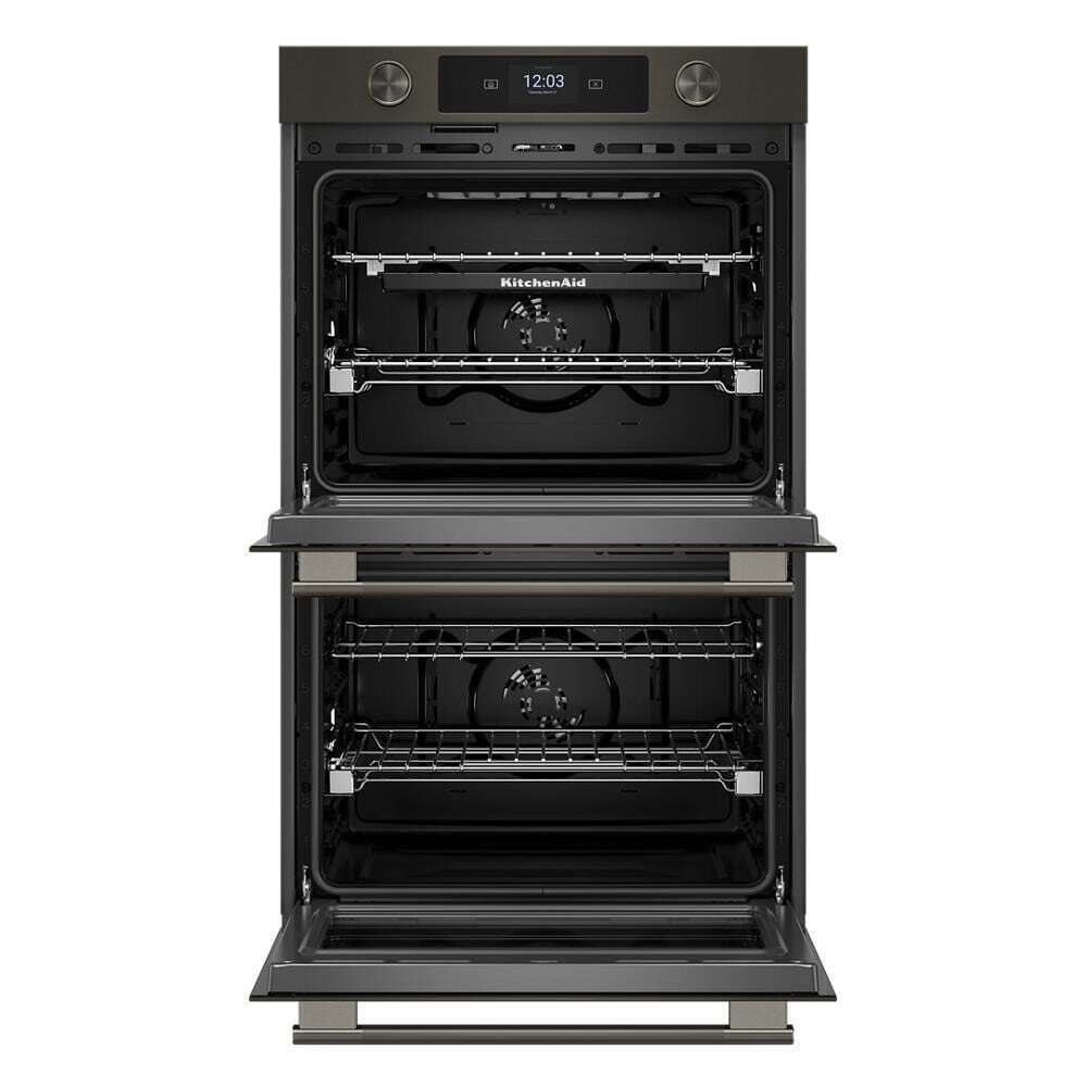 30-inch Smart Electric Double Wall Oven with Intelligent Cooking Camera - Black Ore