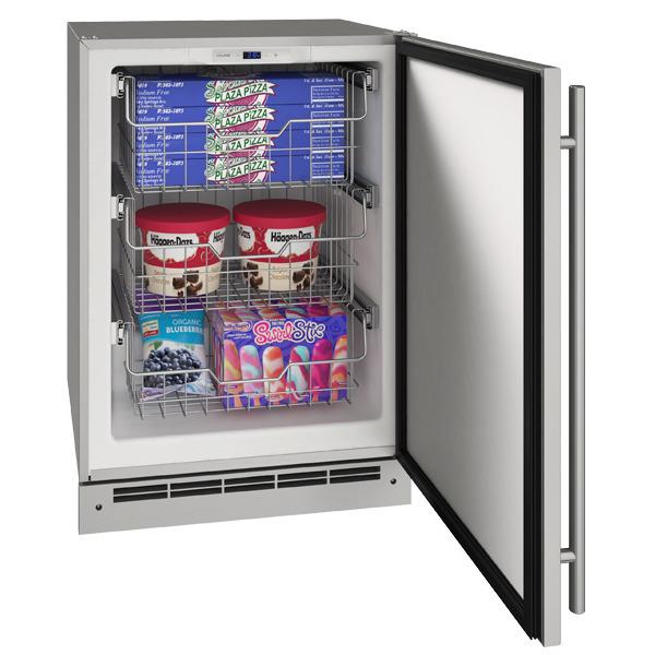 24" Convertible Freezer With Stainless Solid Finish (115 V/60 Hz Volts /60 Hz Hz)