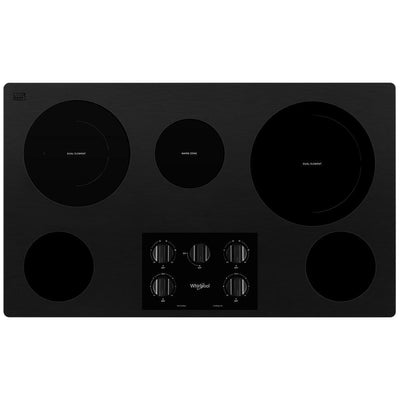 36-inch Electric Ceramic Glass Cooktop with Two Dual Radiant Elements