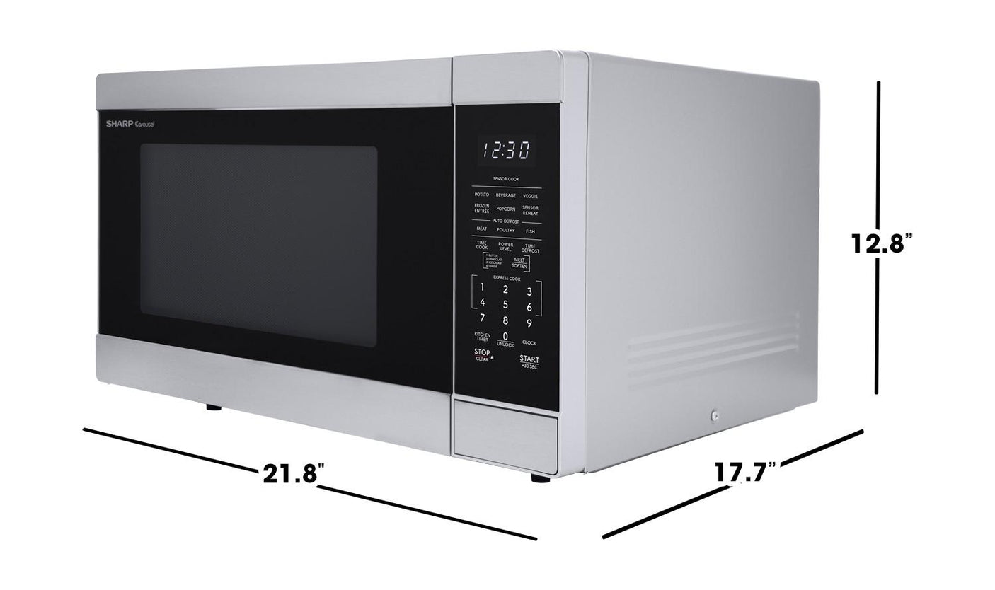 Sharp 1.6 cu. ft. 1100W Stainless Steel Countertop Microwave Oven