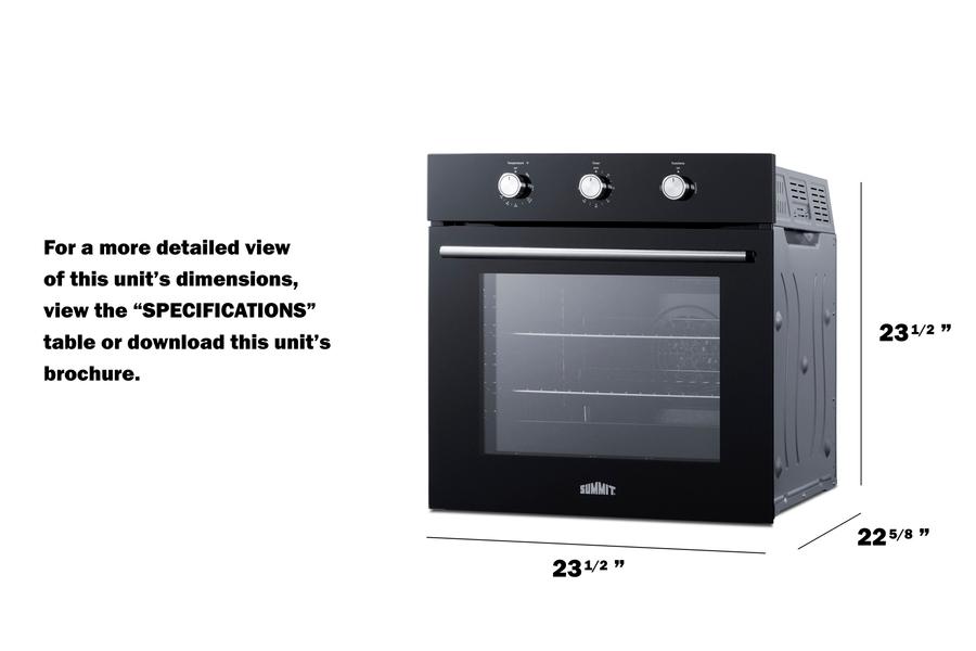 24" Wide Gas Wall Oven