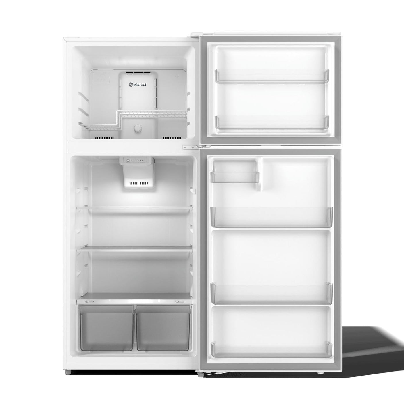 Element Electronics 17.6 cu. ft. Top Freezer Refrigerator, Ice Maker Ready - White, ENERGY STAR (ENR18TFGCW)