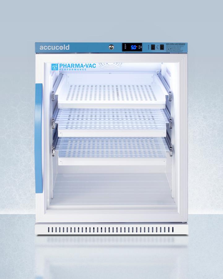 6 CU.FT. ADA Height Vaccine Refrigerator, With Removable Drawers
