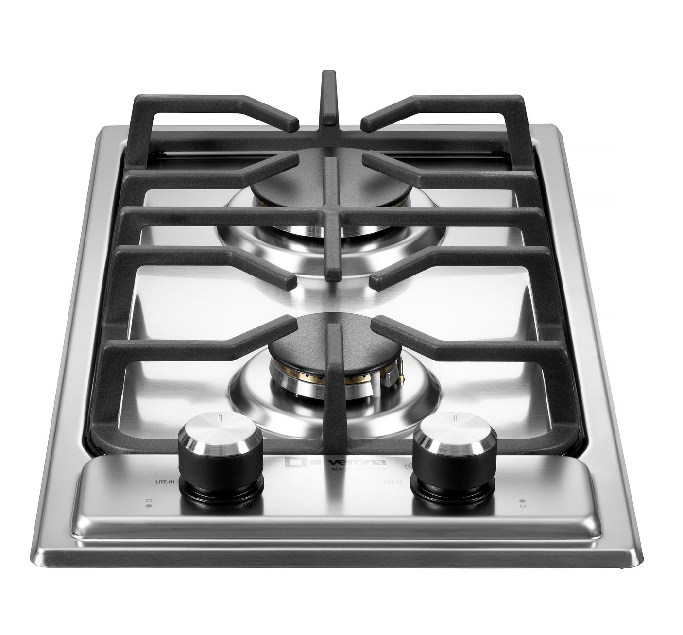 Verona 12" Designer Gas Cooktop - Brass Burners - SS