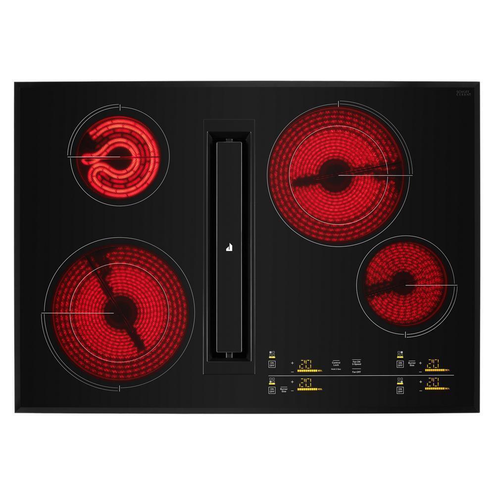 30" Oblivion Glass Electric Radiant Downdraft Cooktop with Tap Touch Controls
