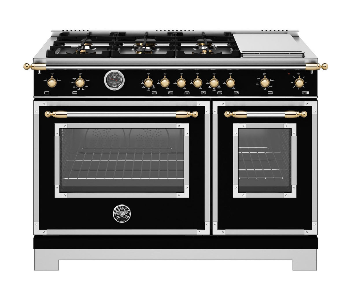 48" Heritage Series range - Gas Oven - 6 brass burners + griddle