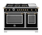 48" Heritage Series range - Gas Oven - 6 brass burners + griddle