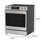 30 in. 5 Burner 6.3 cu. ft. Slide-in Electric Range with True European Convection