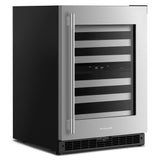 24" Undercounter Wine Cellar with Full-Extension Metal-Front Racks