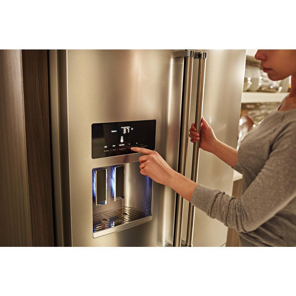 26.8 cu. ft. 36-Inch Width Standard Depth French Door Refrigerator with Exterior Ice and Water and PrintShield™ finish