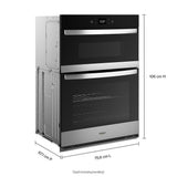 6.4 Total Cu. Ft. Combo Wall Oven with Air Fry When Connected*