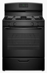 30-inch Gas Range with Easy Touch Electronic Controls - Black