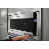 Built-In Low Profile Microwave Slim Trim Kit with Pocket Handle, Stainless Steel, fits cut-out height 12"