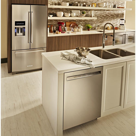 26.8 cu. ft. 36-Inch Width Standard Depth French Door Refrigerator with Exterior Ice and Water and PrintShield™ finish