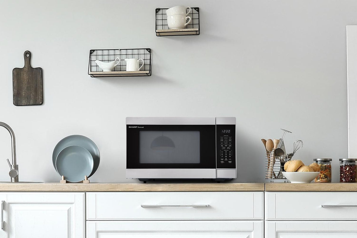 Sharp 1.6 cu. ft. 1100W Stainless Steel Countertop Microwave Oven