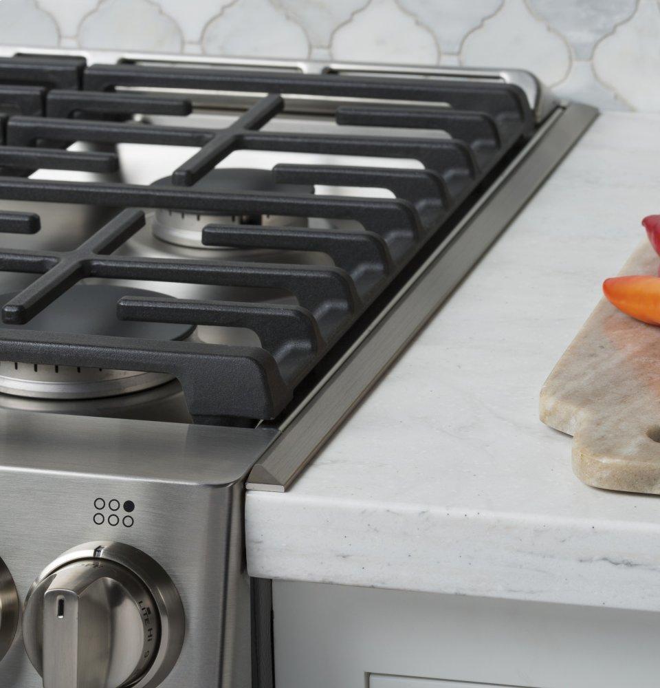 GE Profile™ 30" Smart Slide-In Front-Control Gas Double Oven Convection Range