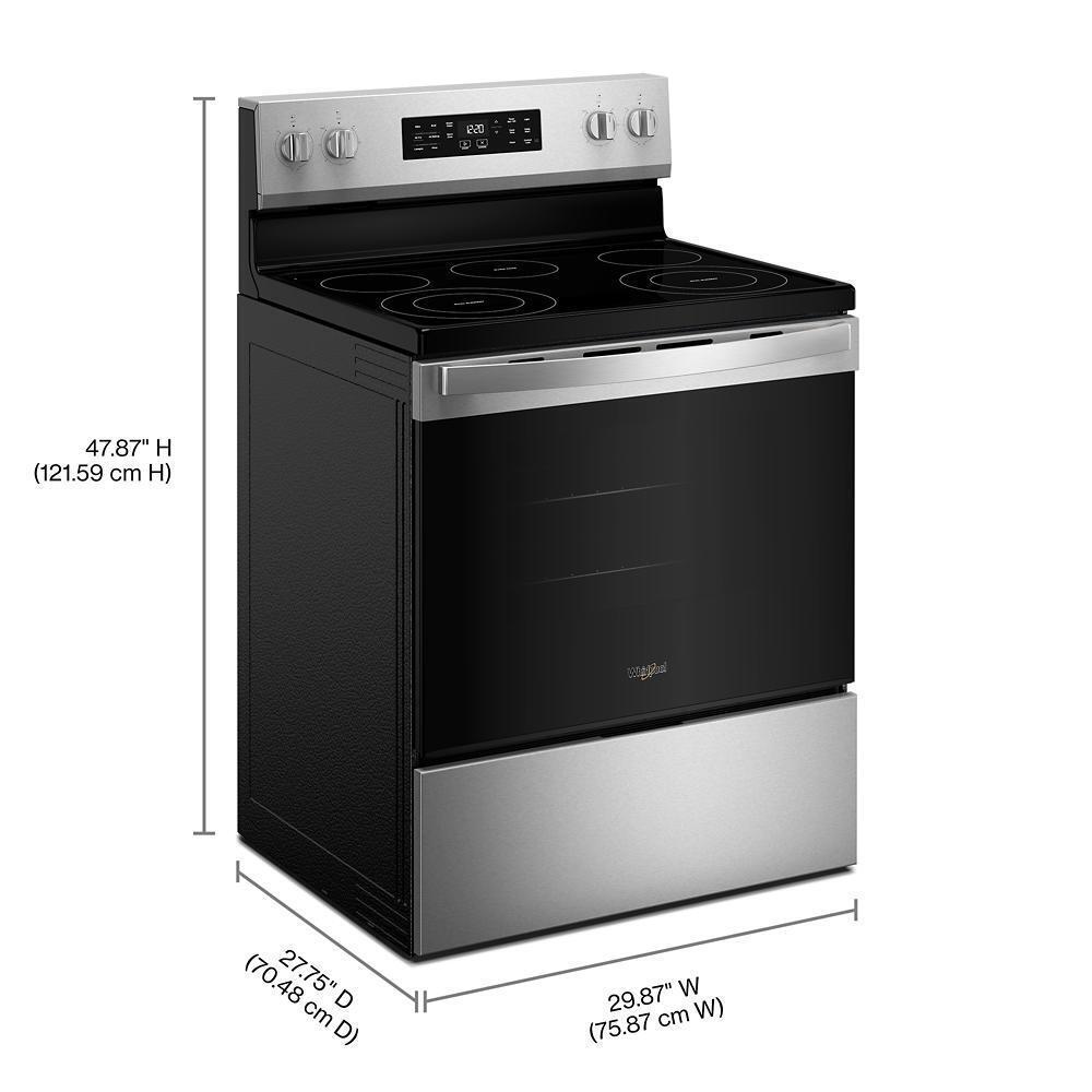 30-inch Electric Range with Air Cooking Technology and Steam Clean